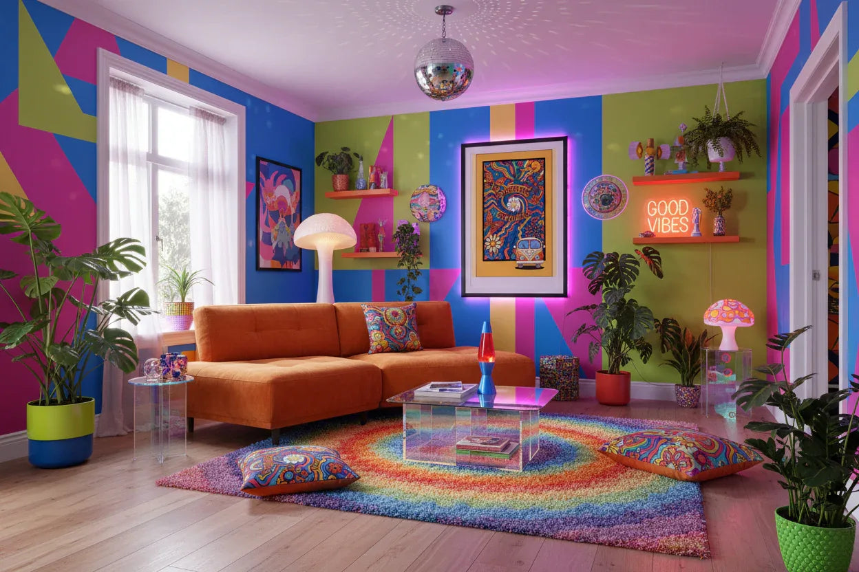 Web Psychédélique Des Années 70 Modèle D'amour Hippie Avec Drôle De Web Psychédélique Des Années 70 Modèle D'amour Hippie Avec Drôle De