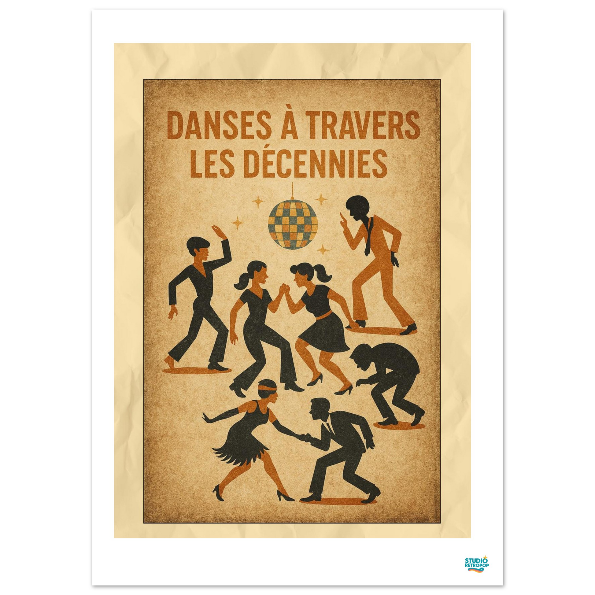Affiche « Danses à Travers les Décennies » - StudioRetroPop