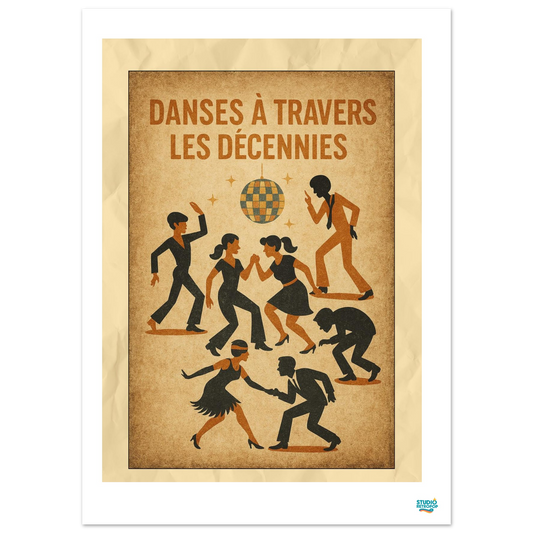 Affiche « Danses à Travers les Décennies » - StudioRetroPop