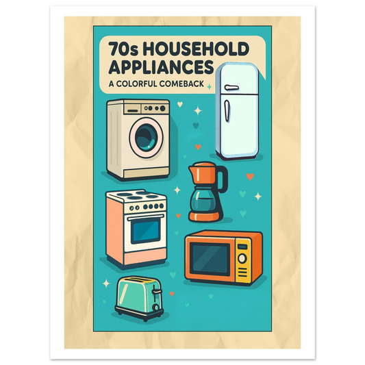 Affiche "70s Household Appliances" - StudioRetroPop