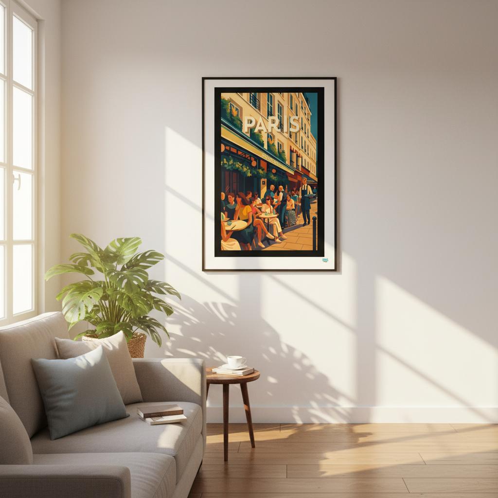 Affiche « Paris – Café de Paris » – L’art de vivre à la parisienne - StudioRetroPop