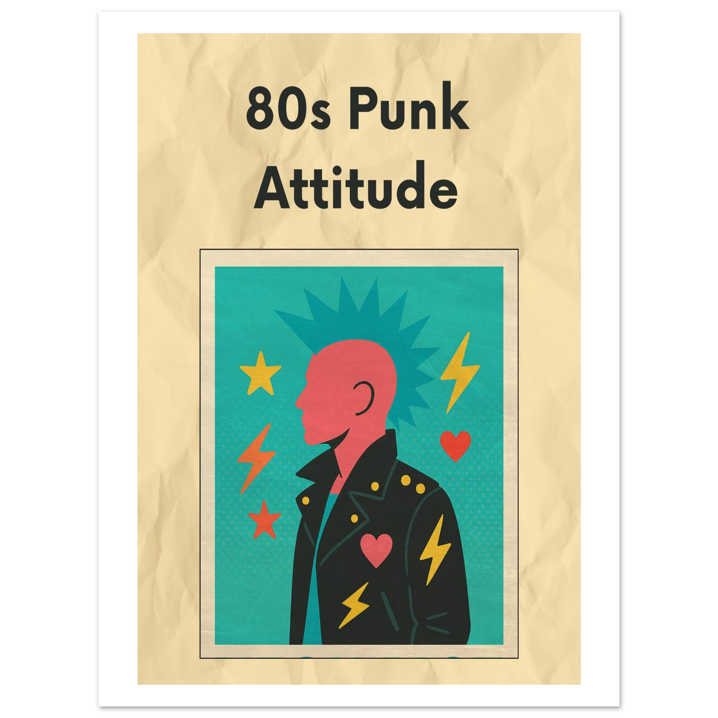 Affiche "80s Punk Attitude" - StudioRetroPop