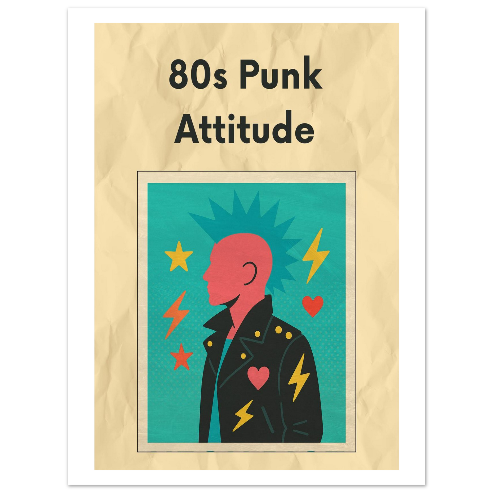Affiche "80s Punk Attitude" - StudioRetroPop