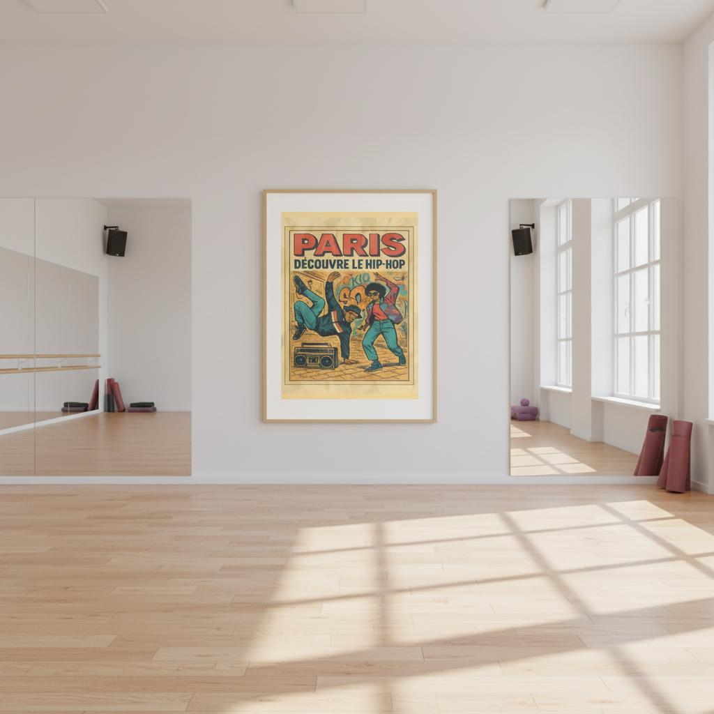 Affiche "Paris découvre le Hip-Hop" - StudioRetroPop