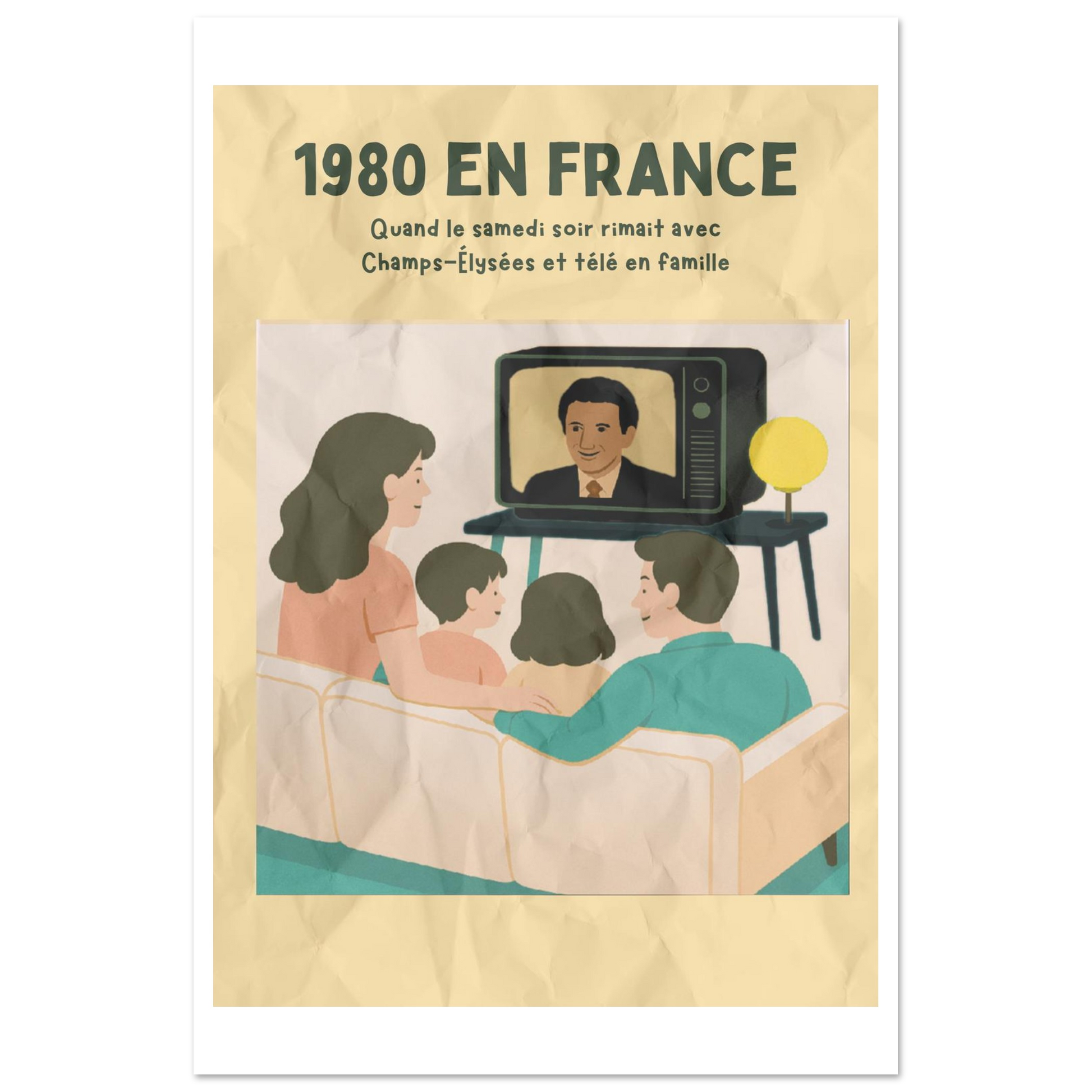 Affiche "Les Samedis soirs en 1980" - StudioRetroPop