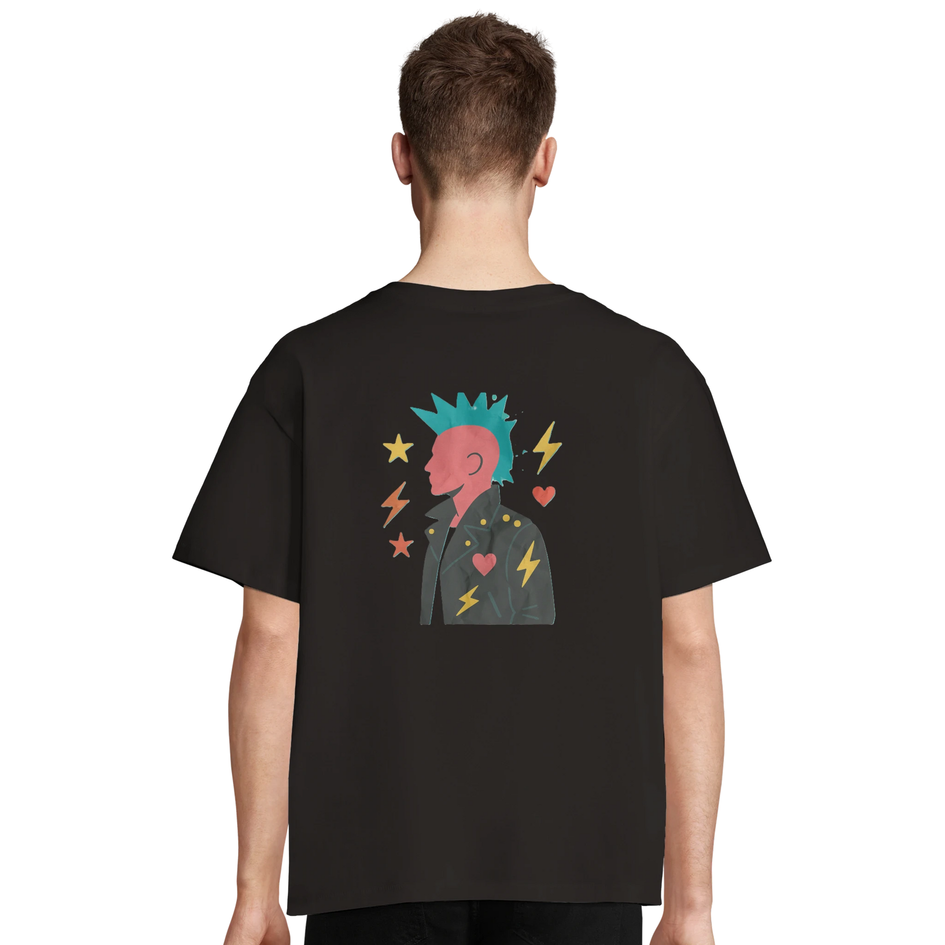 T-shirt "80s Punk Attitude" unisexe ample - StudioRetroPop