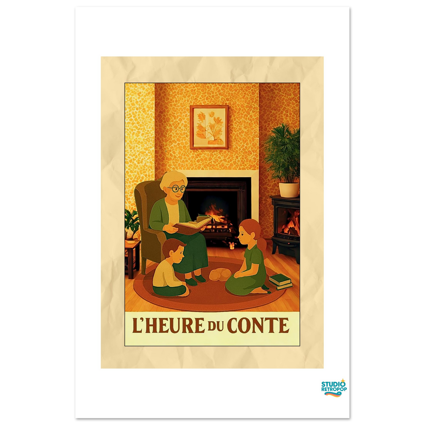 Affiche « L’Heure du Conte » – La magie des histoires partagées - StudioRetroPop