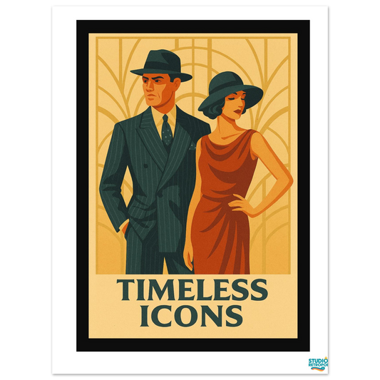 Affiche "Timeless Icons" – L’élégance éternelle du style vintage - StudioRetroPop