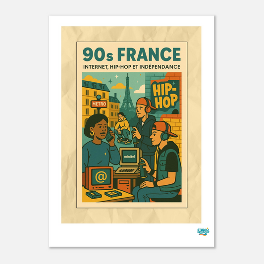 Affiche « 90s France » – L’énergie d’une décennie révolutionnaire - StudioRetroPop