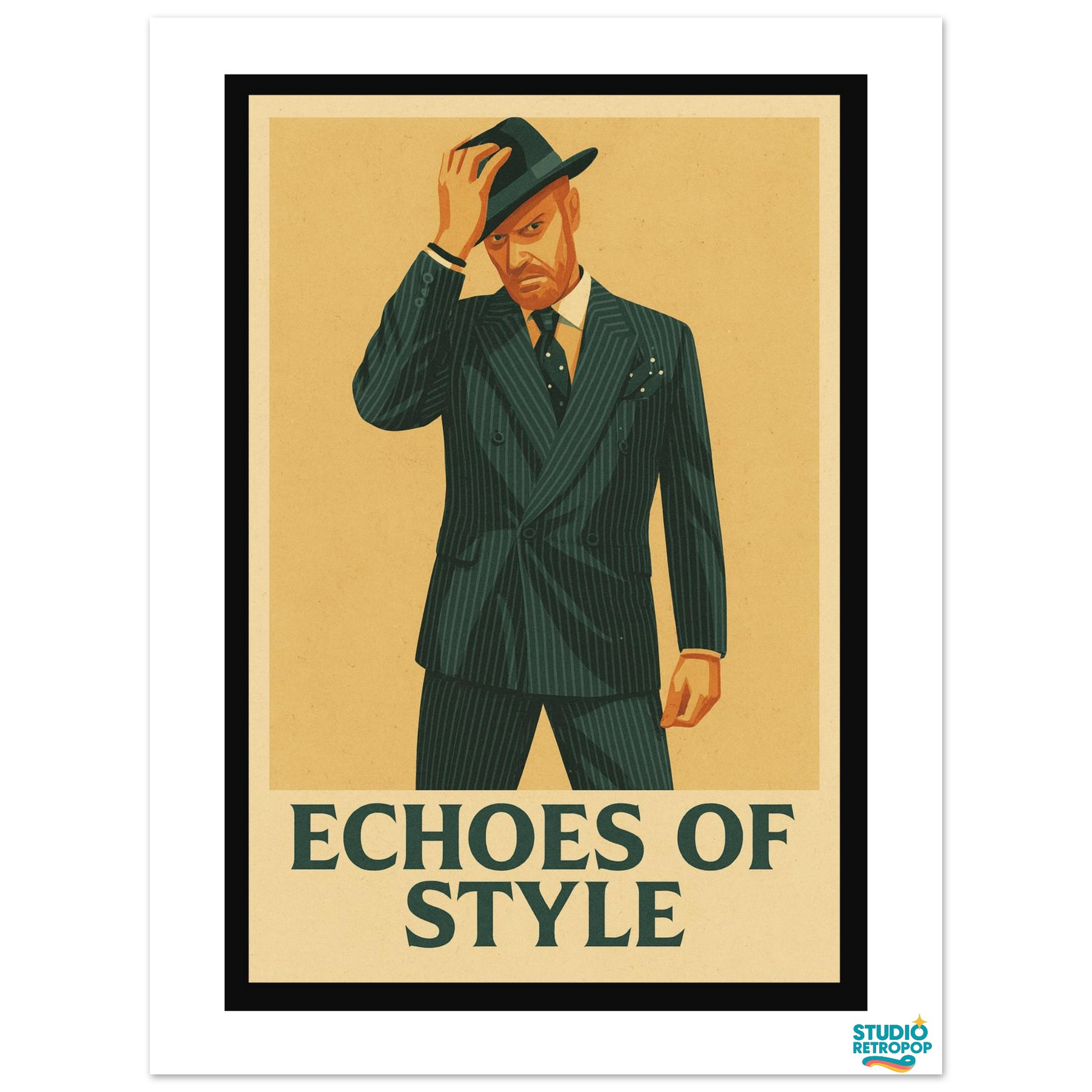 Affiche "Echoes of Style"  – Le charme intemporel du style classique - StudioRetroPop