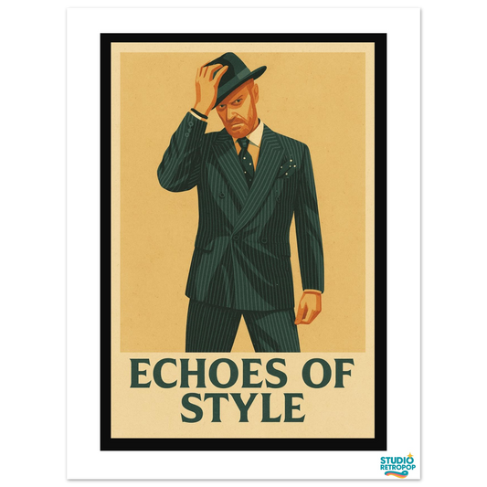Affiche "Echoes of Style"  – Le charme intemporel du style classique - StudioRetroPop