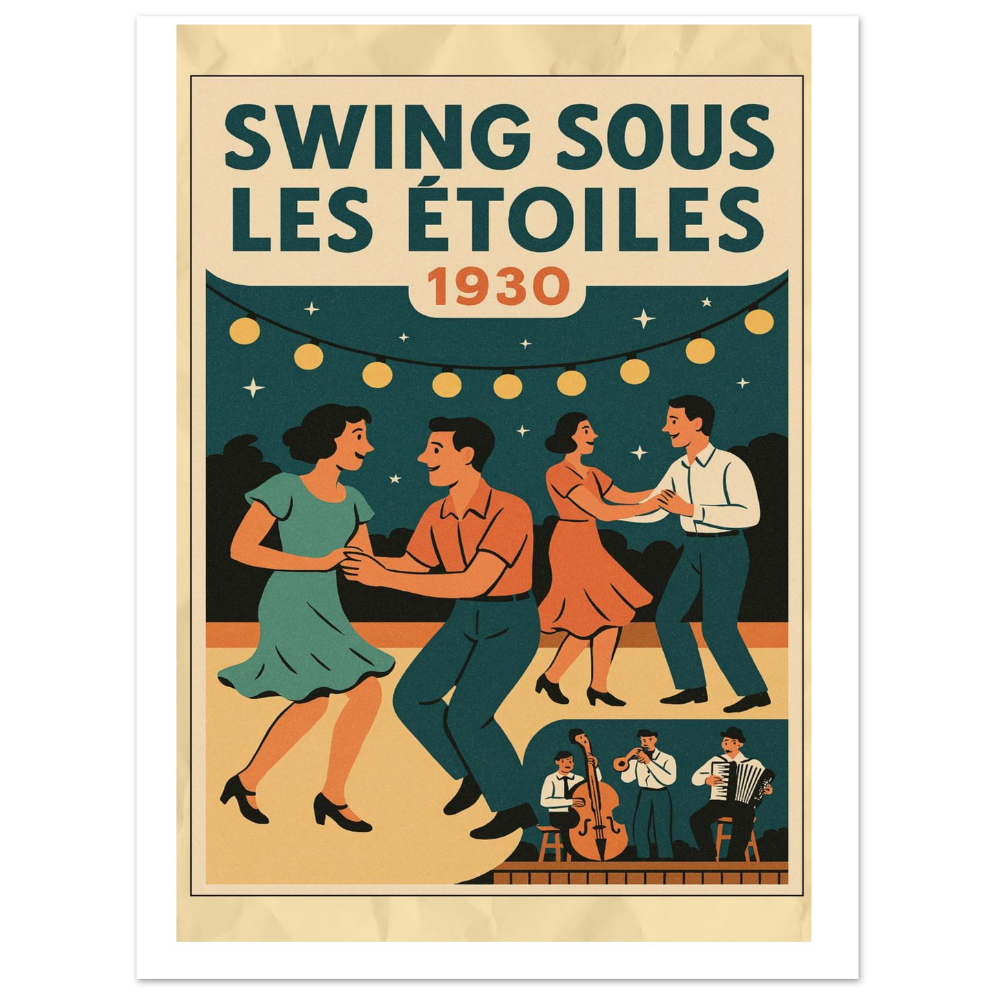 Affiche "Swing sous les étoiles (1930)" - StudioRetroPop