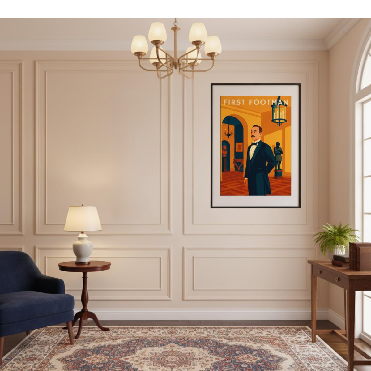 Studioretropop Affiche (Avant 1920) First Footman - Format 49 x 69 cm avec cadre by Spreadconnect