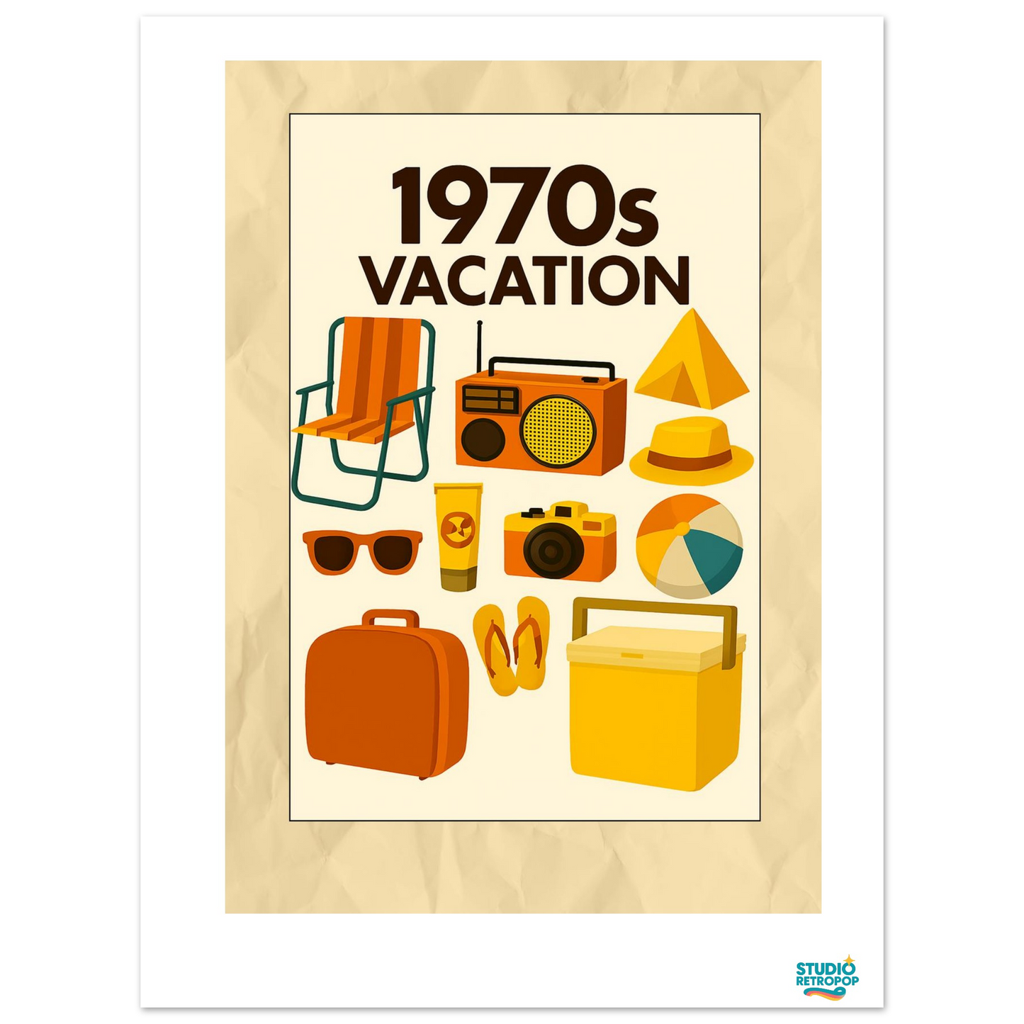 Affiche "1970s Vacations" - StudioRetroPop