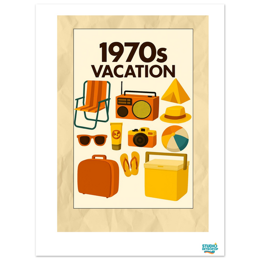 Affiche "1970s Vacations" - StudioRetroPop