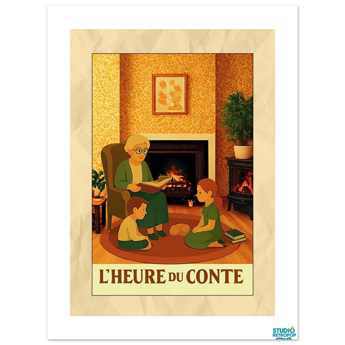 Affiche « L’Heure du Conte » – La magie des histoires partagées - StudioRetroPop