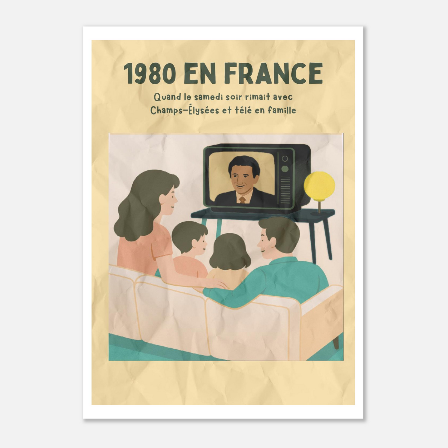 Affiche "Les Samedis soirs en 1980" - StudioRetroPop