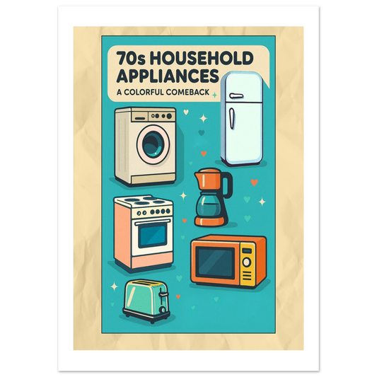 Affiche "70s Household Appliances" - StudioRetroPop
