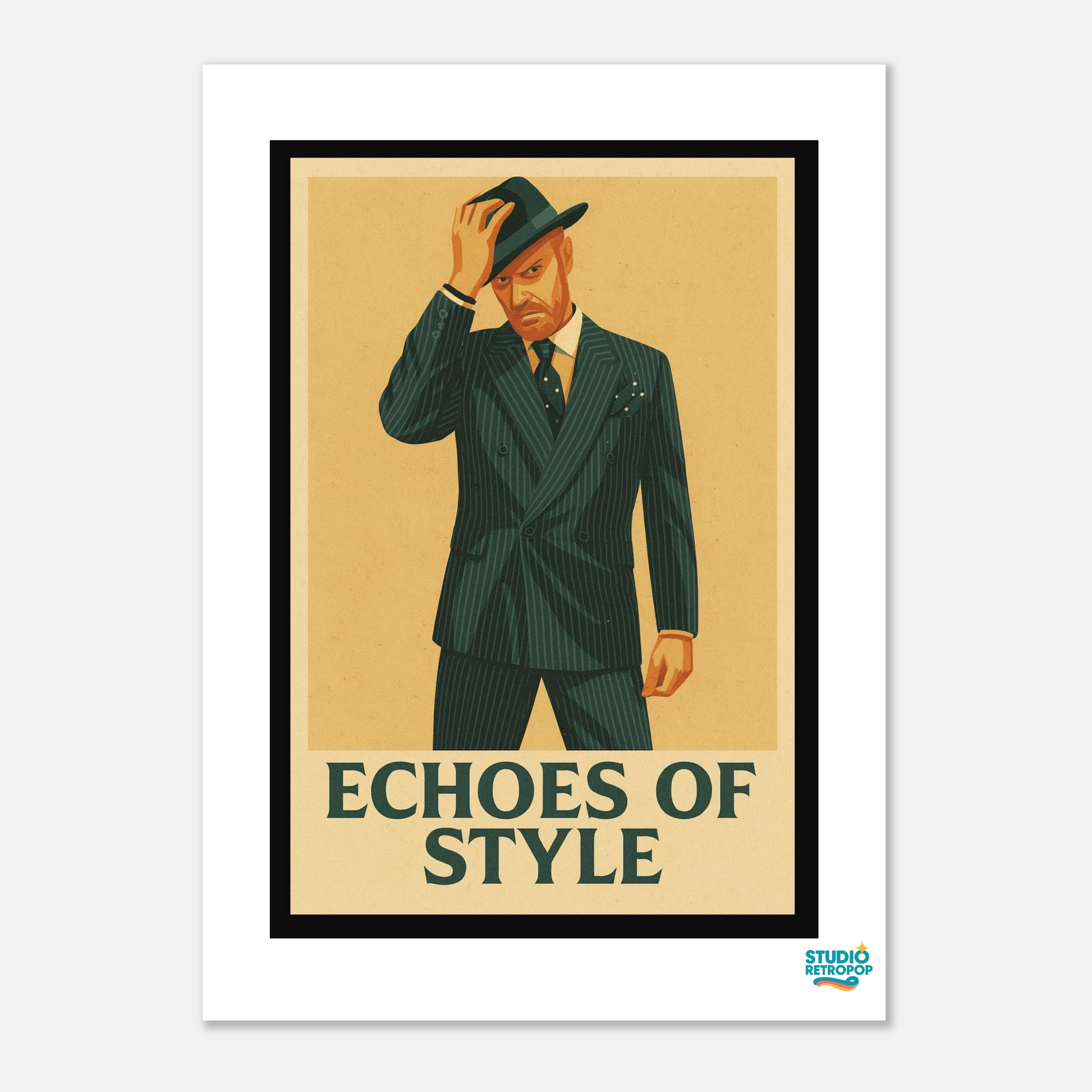 Affiche "Echoes of Style"  – Le charme intemporel du style classique - StudioRetroPop