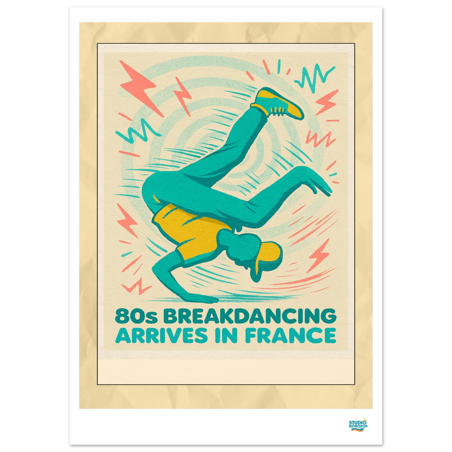 Affiche « 80s Breakdancing » – L’énergie urbaine des années 80 - StudioRetroPop