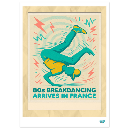 Affiche « 80s Breakdancing » – L’énergie urbaine des années 80 - StudioRetroPop