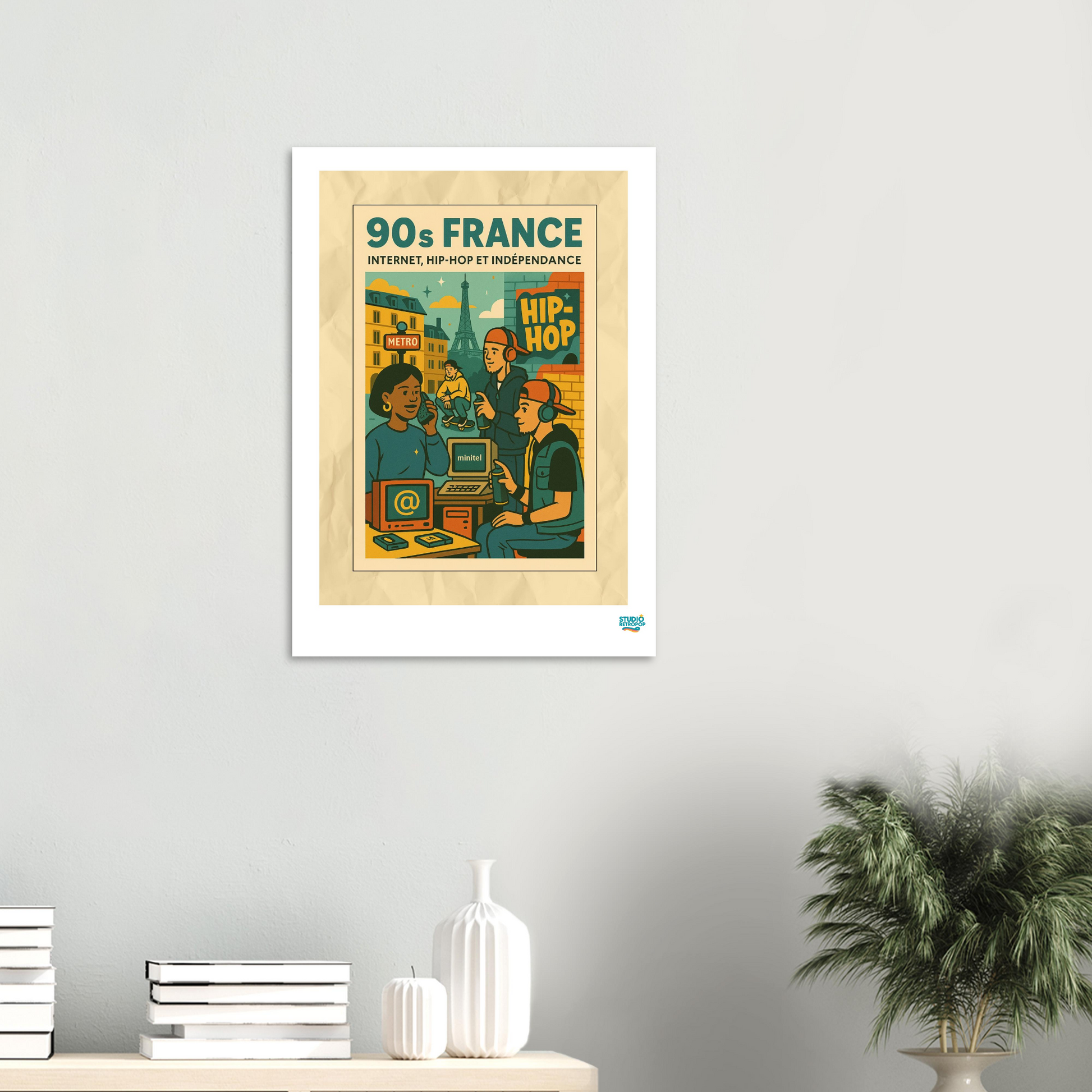 Affiche « 90s France » – L’énergie d’une décennie révolutionnaire - StudioRetroPop