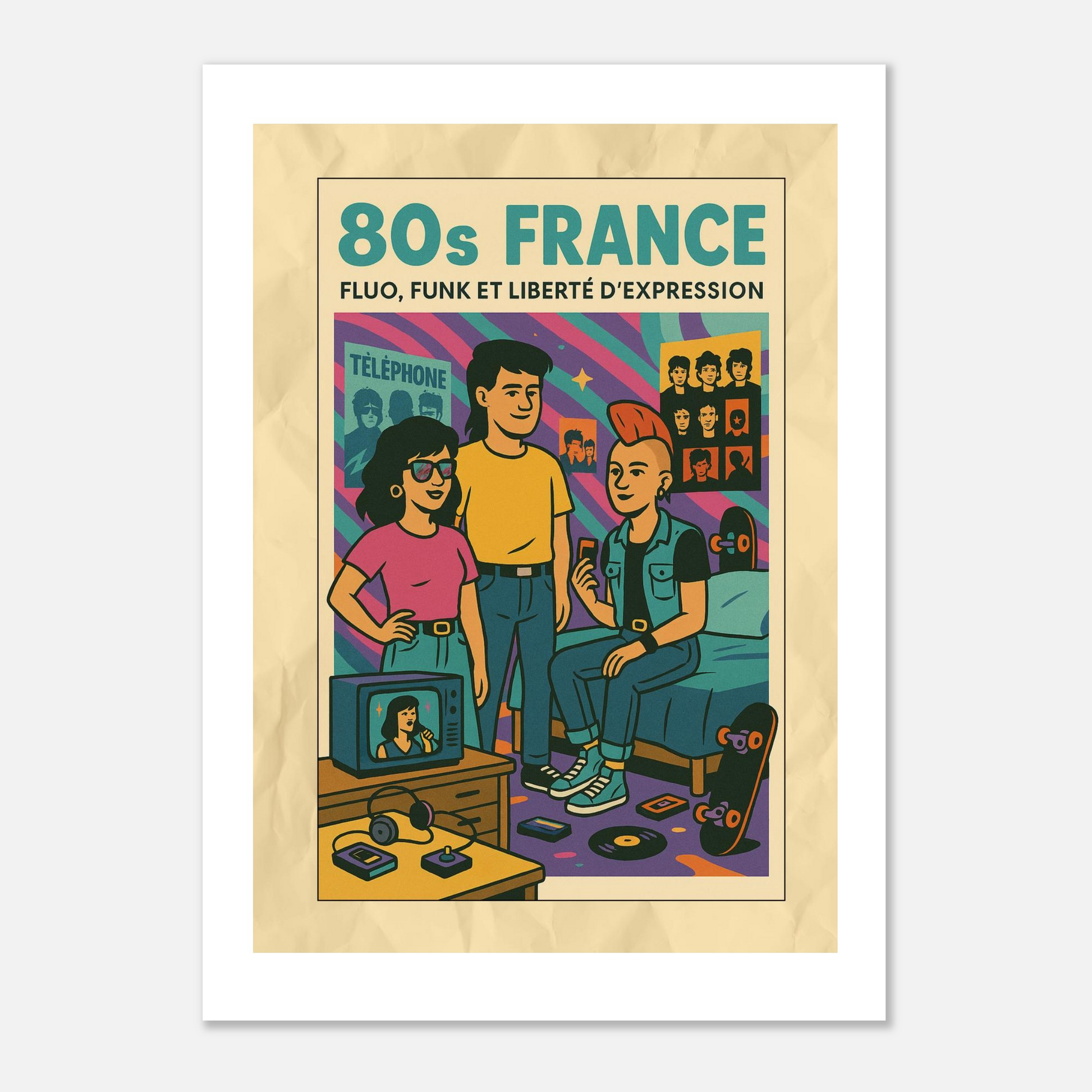 Affiche "FLUO, FUNK ET LIBERTE D'EXPRESSION" - StudioRetroPop