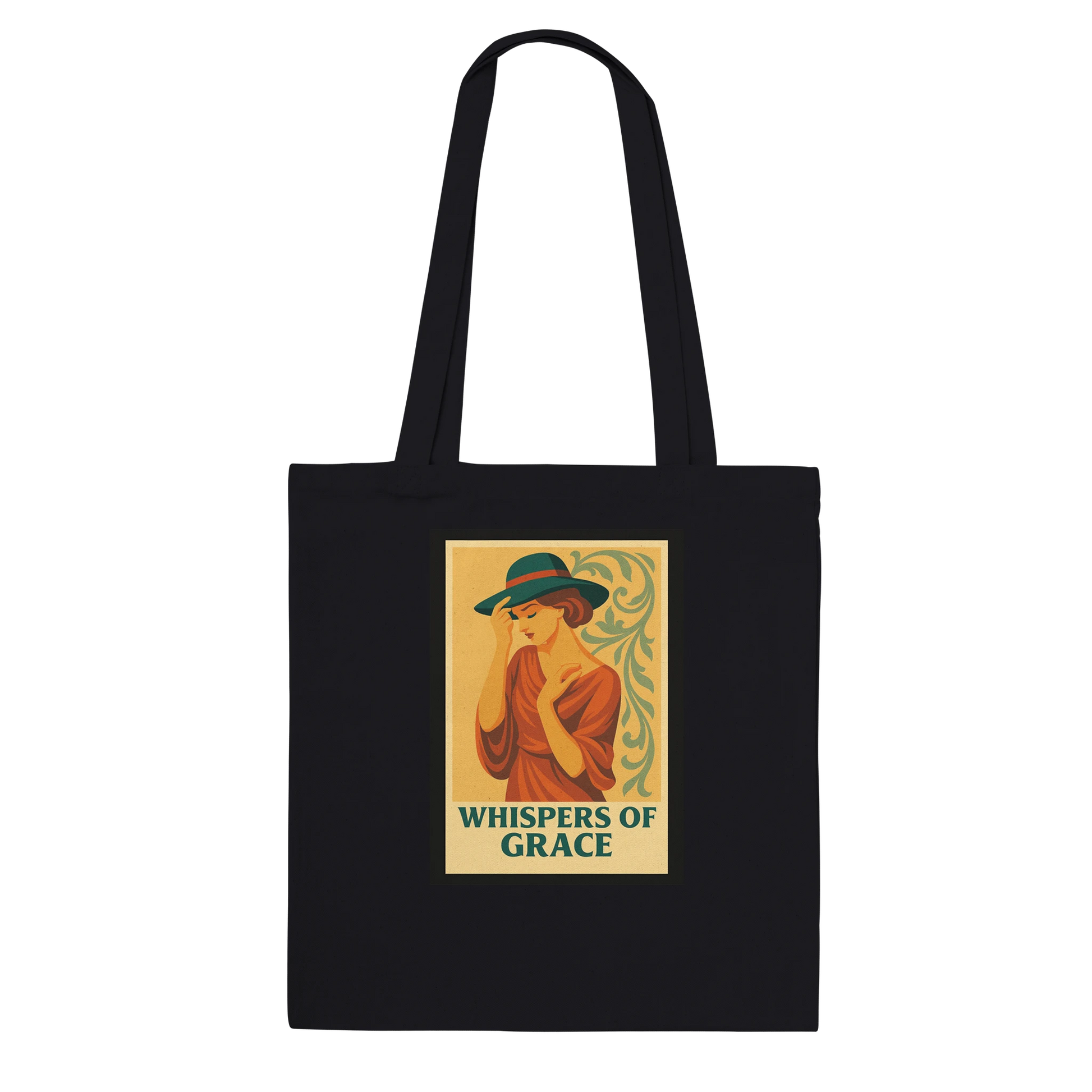 Sac fourre-tout "Echoes of Style/Whispers of Grace" Premium Noir bi face - StudioRetroPop