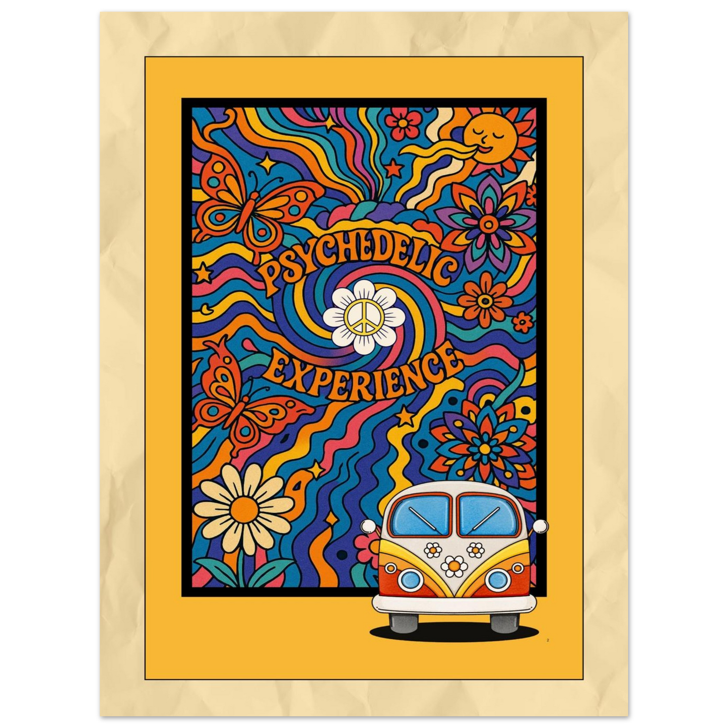 Affiche "70s Psychedelic Experience" - StudioRetroPop
