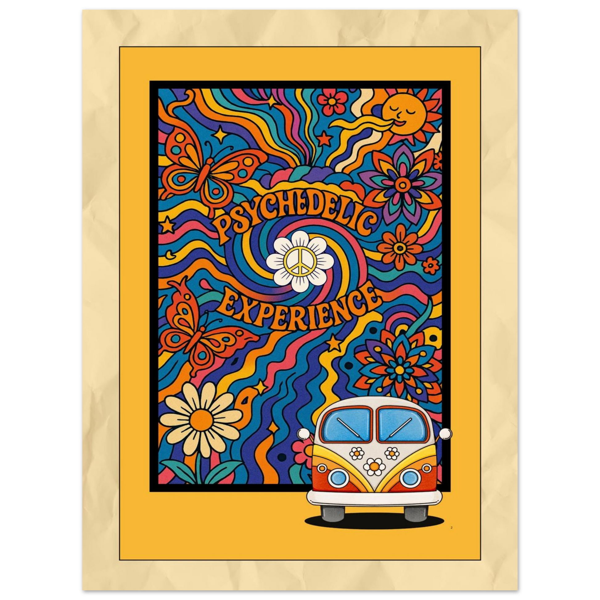 Affiche "70s Psychedelic Experience" - StudioRetroPop
