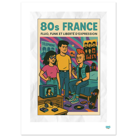 Affiche "80s FRANCE – Fluo, Funk et Liberté d’Expression"