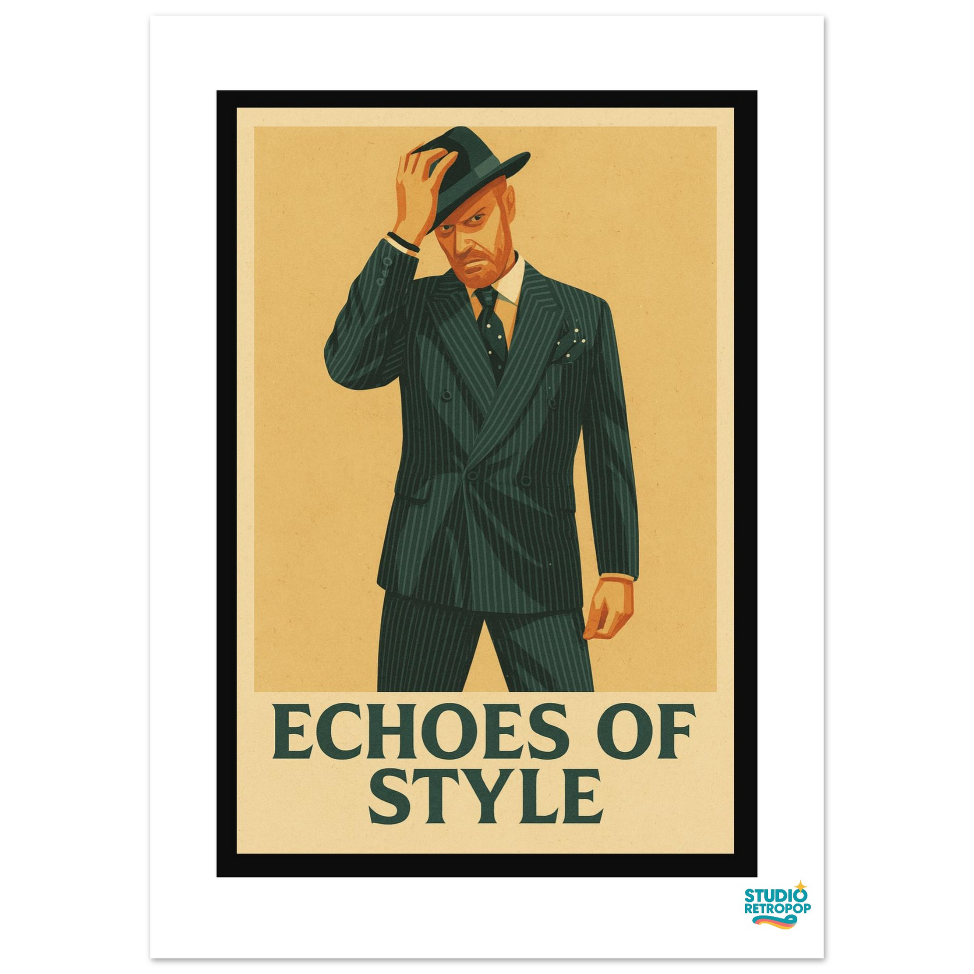 Affiche "Echoes of Style"  – Le charme intemporel du style classique - StudioRetroPop