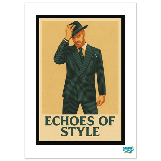 Affiche "Echoes of Style"  – Le charme intemporel du style classique - StudioRetroPop
