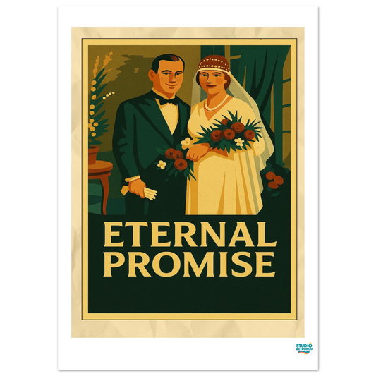 Affiche  Eternal Promise – L’élégance intemporelle de l’amour -StudioRetroPop