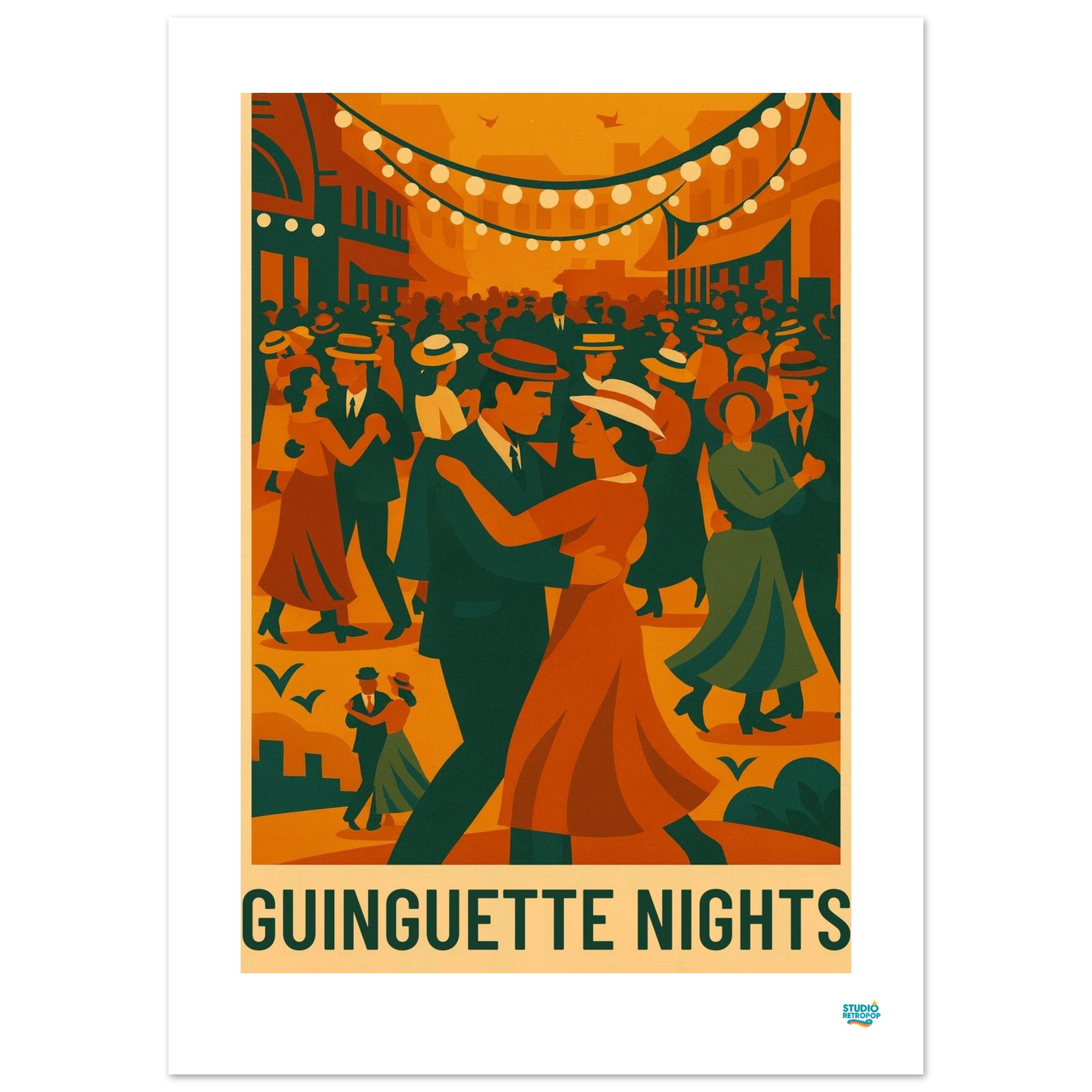 Affiche Guinguette nights"- StudioRetroPop