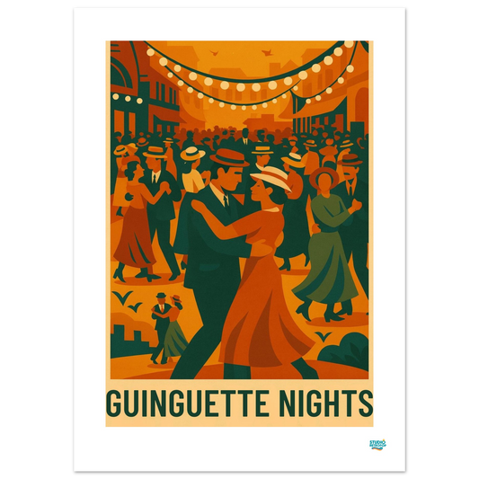 Affiche Guinguette nights"- StudioRetroPop
