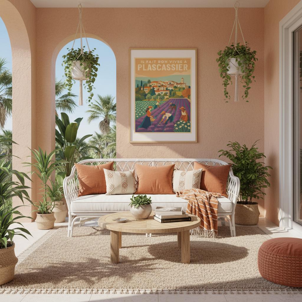 Affiche Il Fait Bon Vivre à Plascassier – L’art de vivre provençal - StudioRetroPop