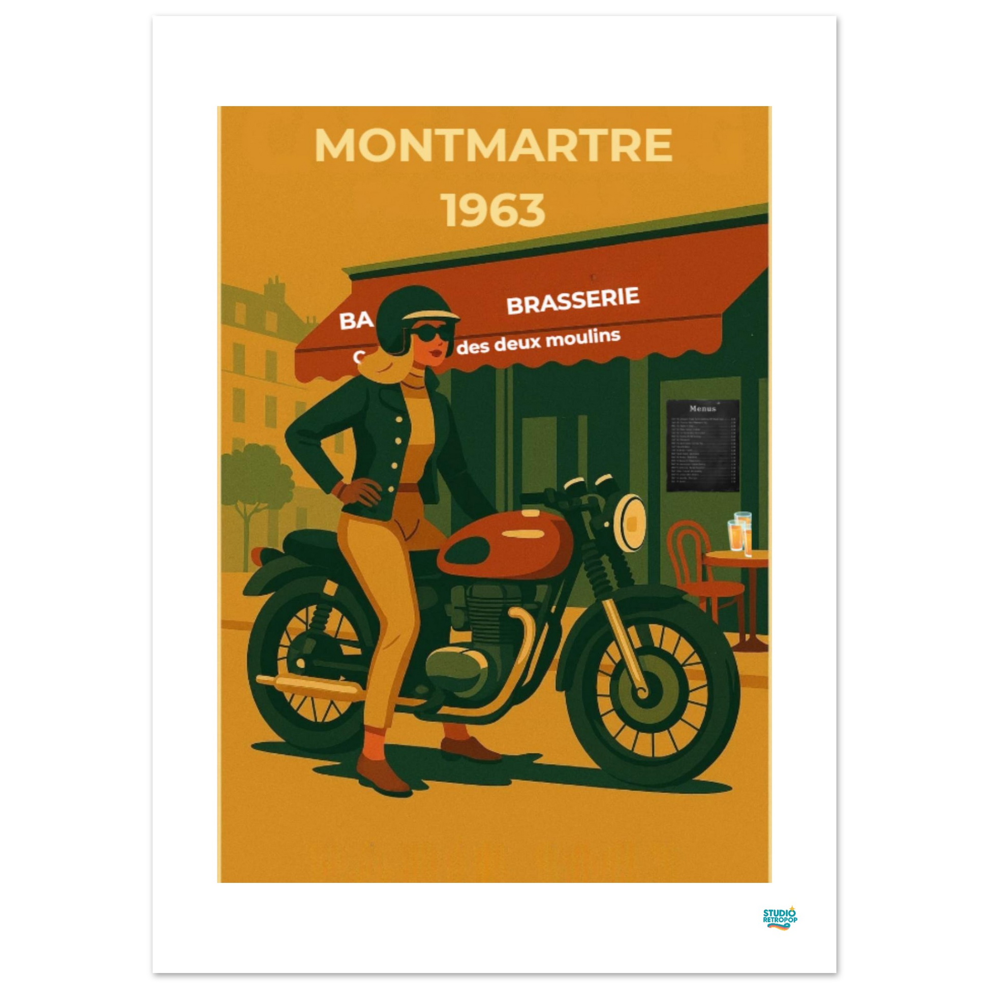 Affiche Vintage Montmartre 1963 - StudioRetroPop