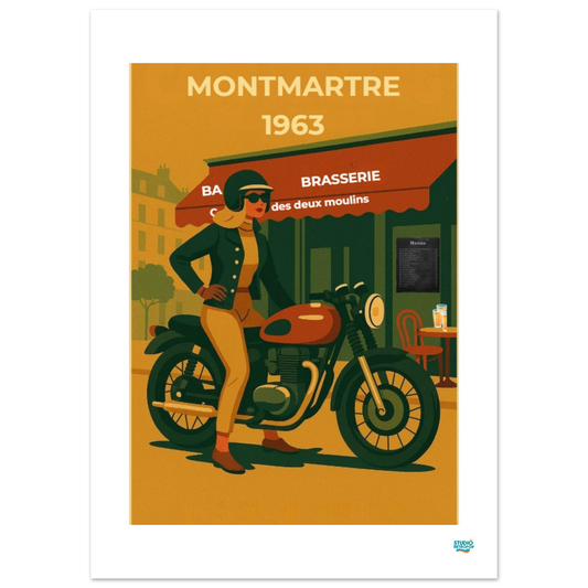 Affiche Vintage Montmartre 1963 - StudioRetroPop