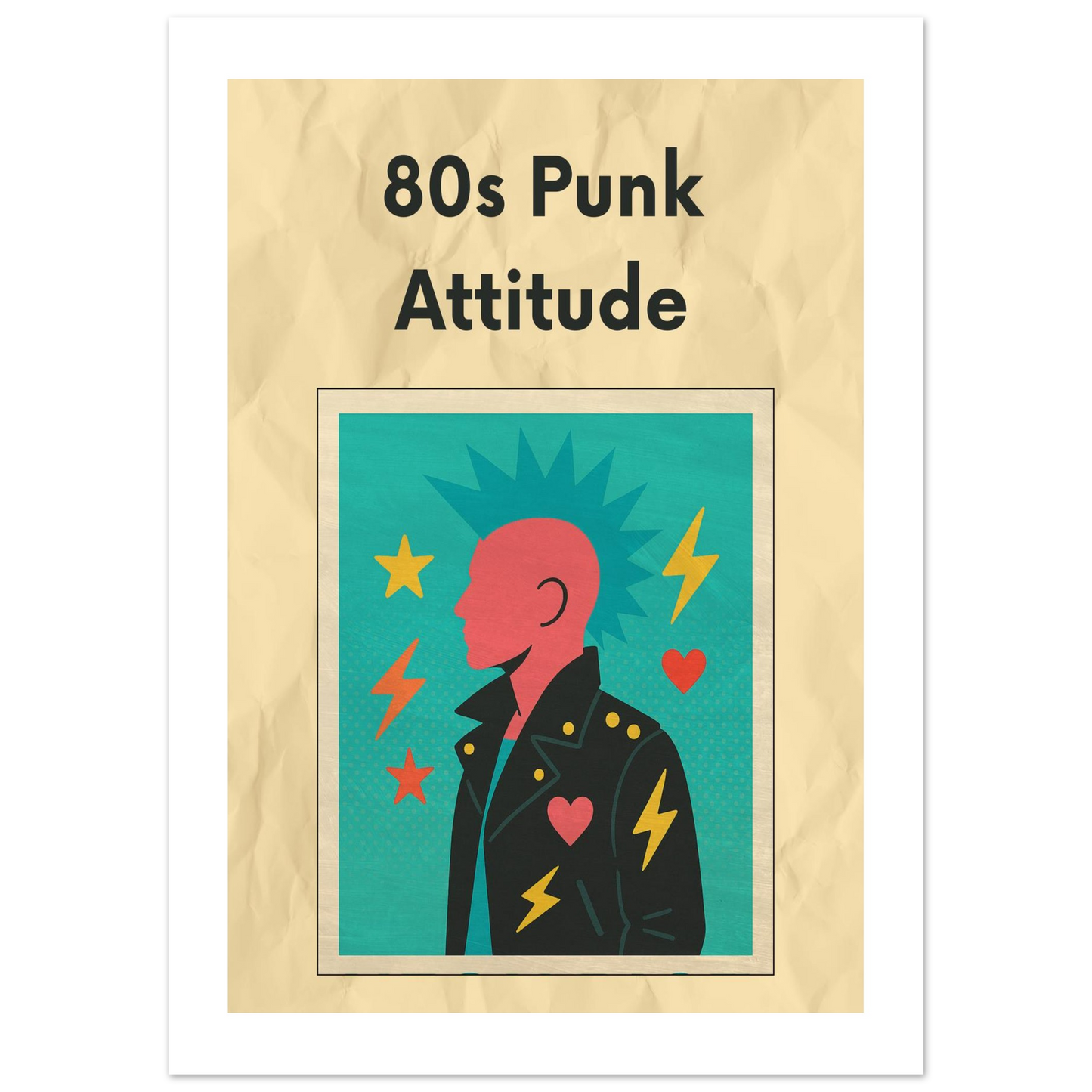 Affiche "80s Punk Attitude" - StudioRetroPop