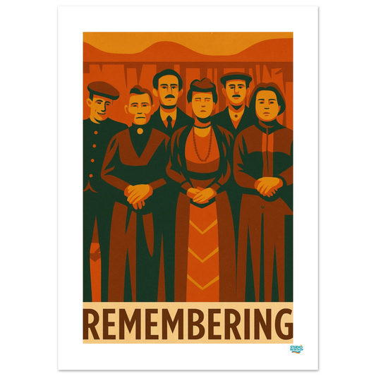 Affiche vintage murale Remembering avant 1900