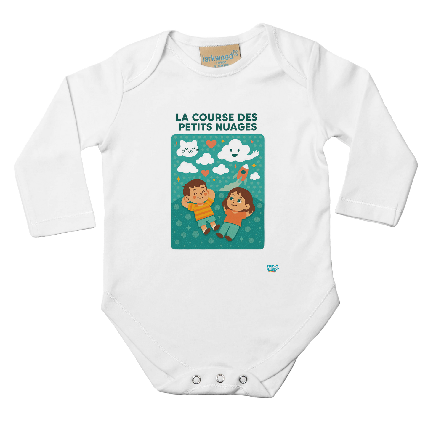 Body bébé «La course des petits nuages »