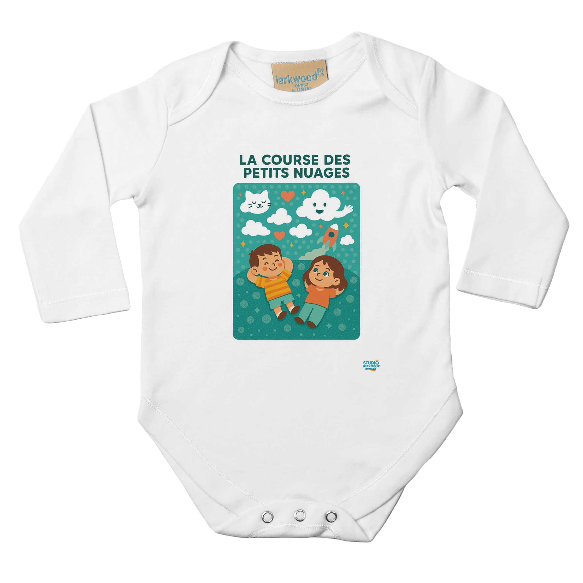 Body bébé «La course des petits nuages »