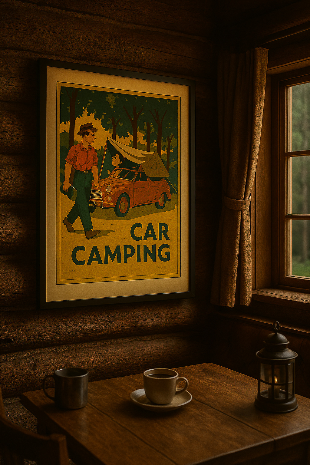 Affiche Car Camping  (50s)