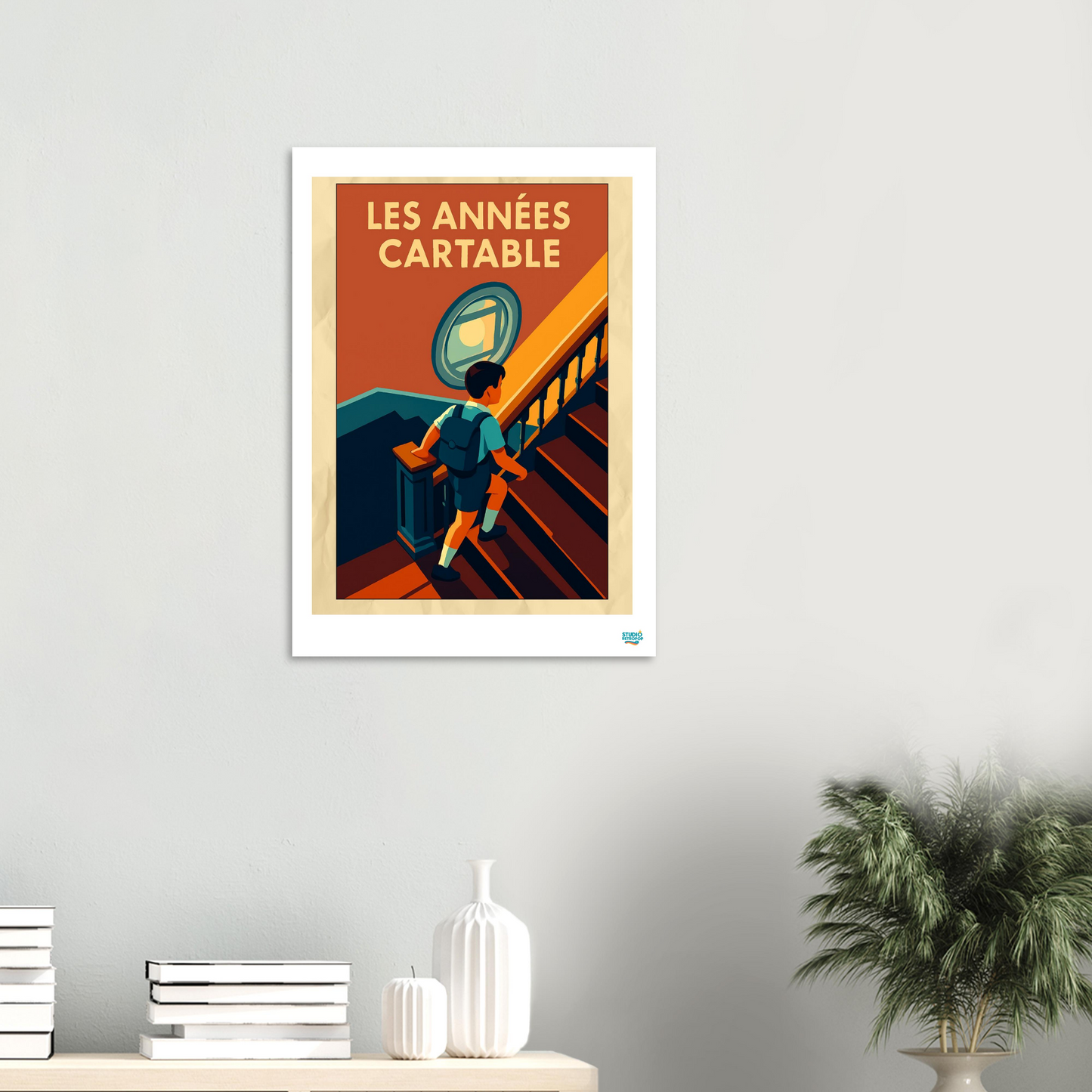 Affiche « Les Années Cartable » – La nostalgie des premiers pas scolaires - StudioRetroPop