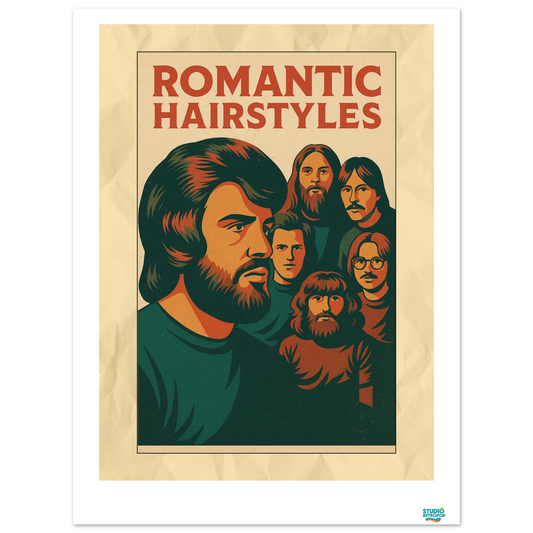 Affiche « Romantic Hairstyles » – L’art capillaire rétro - StudioRetroPop