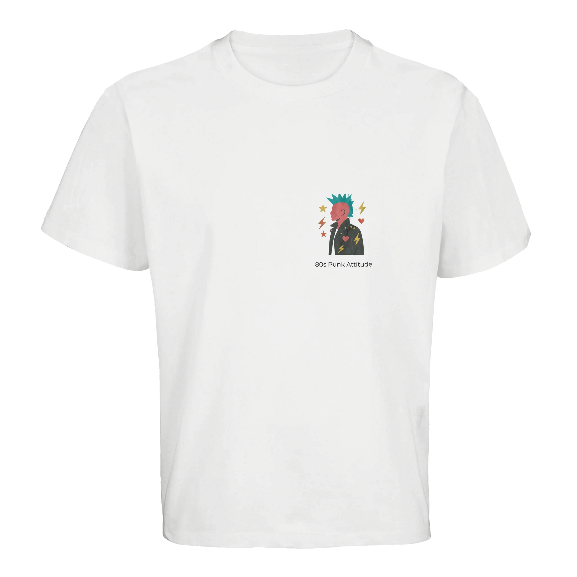 T-shirt "80s Punk Attitude" unisexe ample - StudioRetroPop