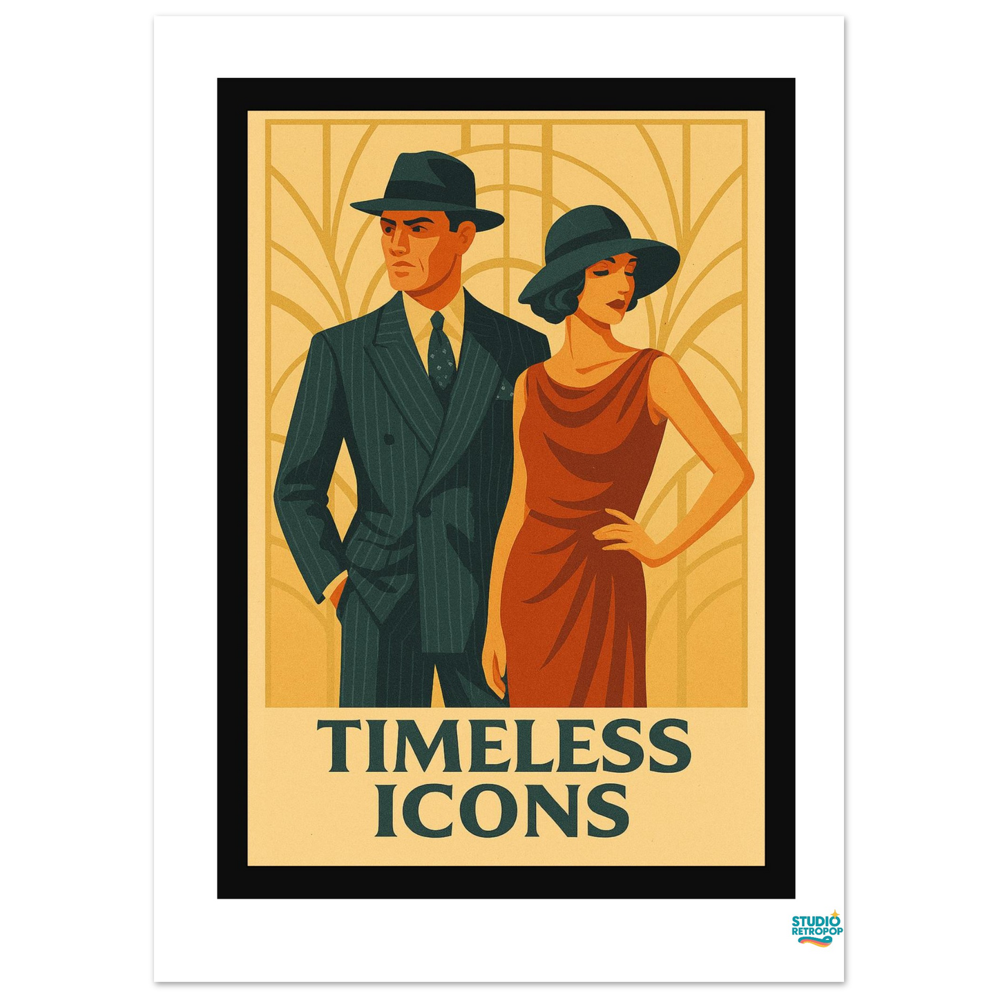 Affiche "Timeless Icons" – L’élégance éternelle du style vintage - StudioRetroPop