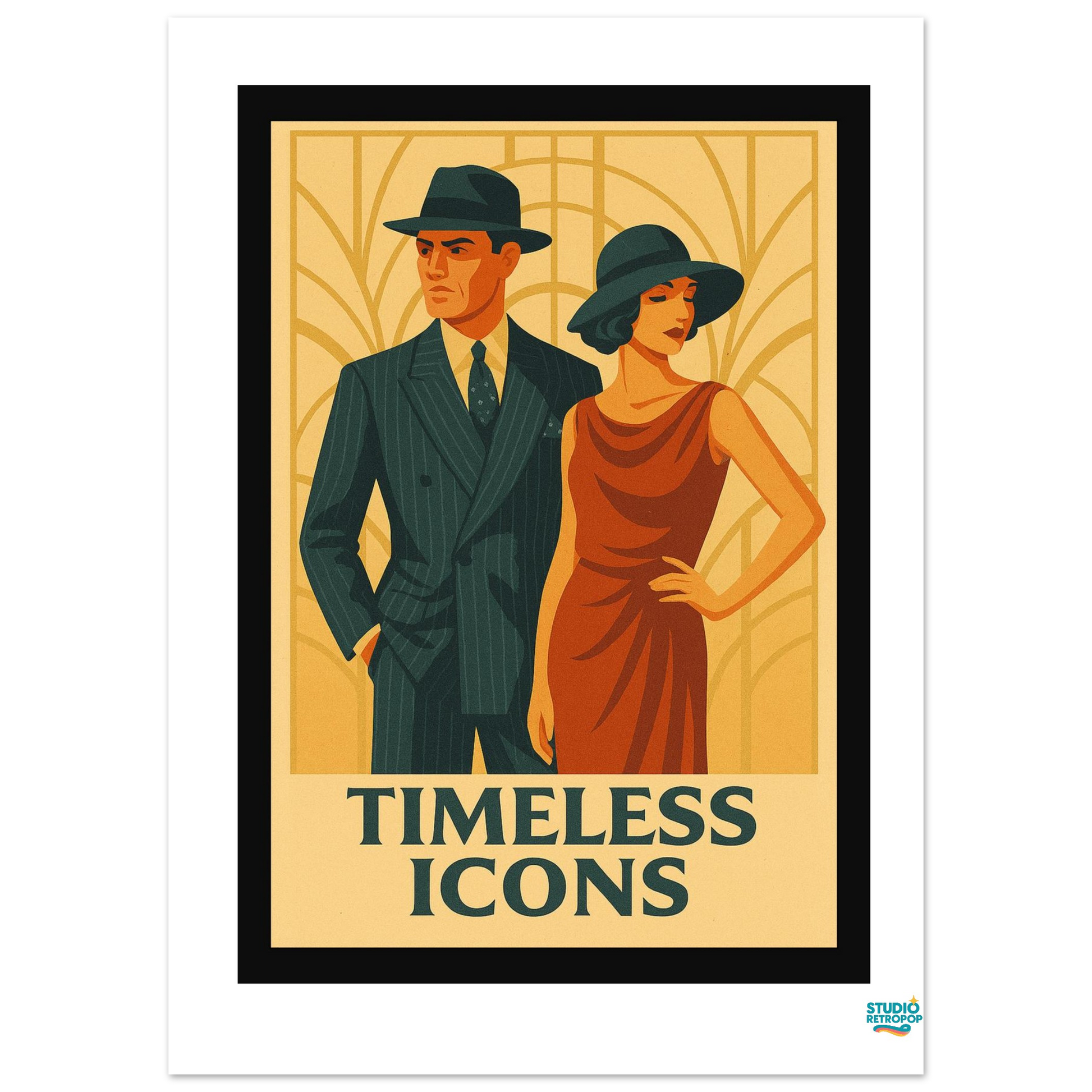 Affiche "Timeless Icons" – L’élégance éternelle du style vintage - StudioRetroPop