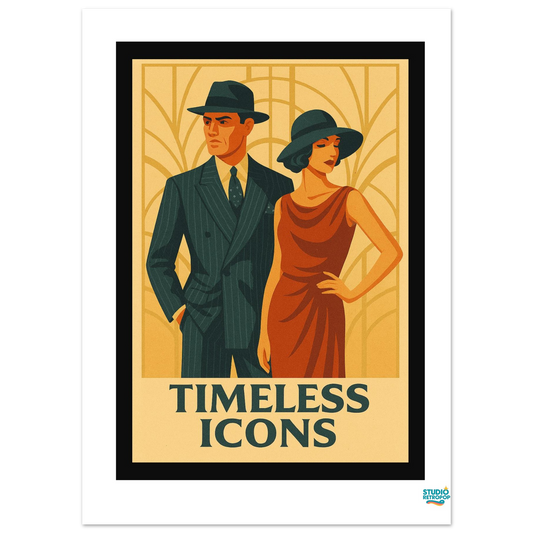 Affiche "Timeless Icons" – L’élégance éternelle du style vintage - StudioRetroPop